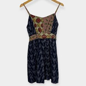 Element Ikat Mini Sundress Women's Size M Blue Southwestern Boho